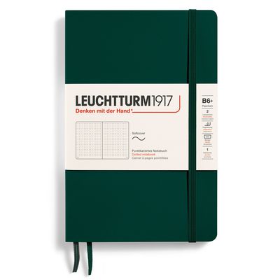 Cuaderno Leuchtturm1917 B6+ Softcover, Forest Green, puntos