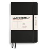 Cuaderno Leuchtturm1917 Paperback B6+, Tapa Blanda, color Negro, hojas en blanco