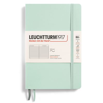 Cuaderno Leuchtturm1917 B6+ Softcover, Mint Green, rayas