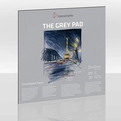 Block Hahnemühle The Grey Pad 20 x 20cms, 120g 30 Hojas