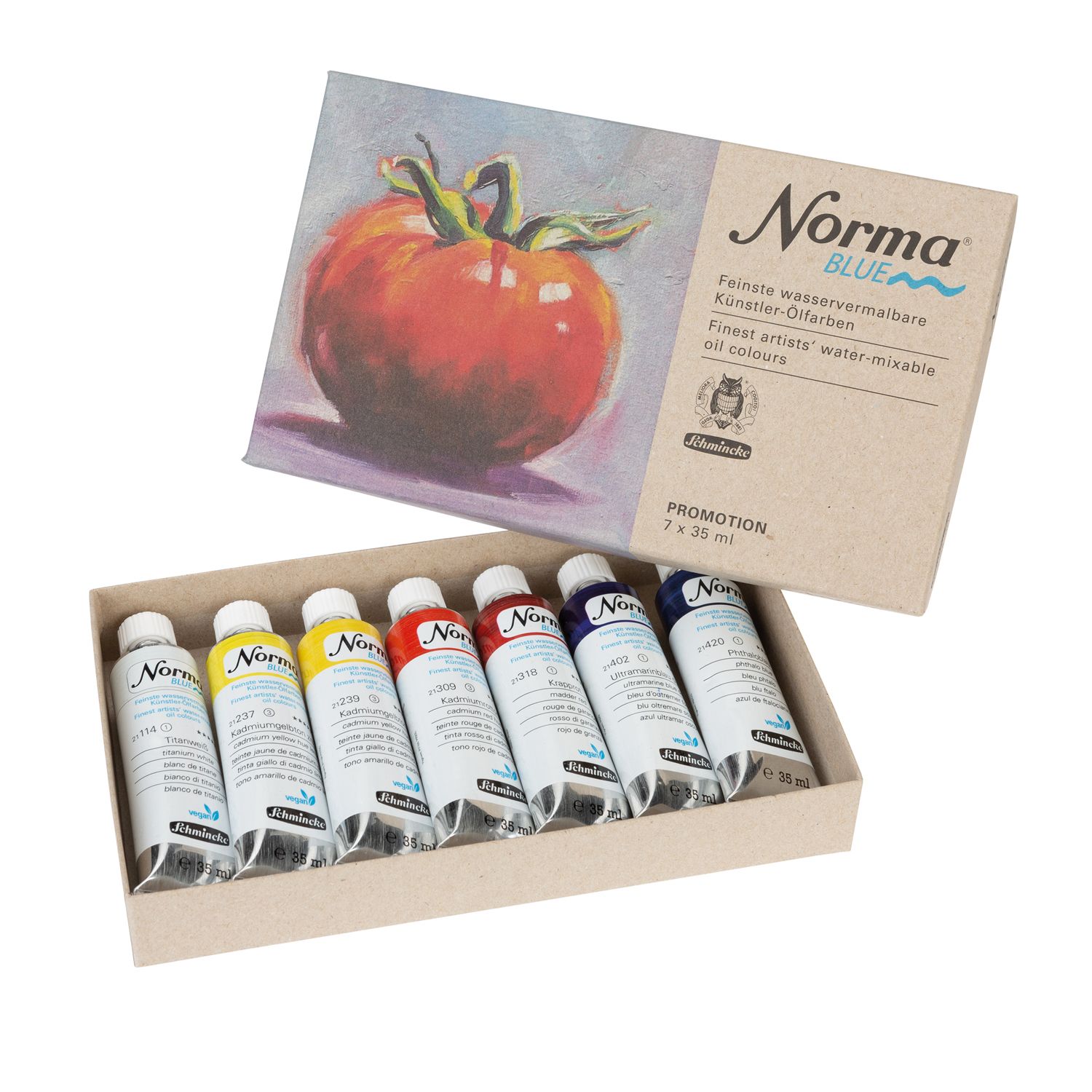 Pintura oleo Schmincke Norma Blue, 7 colores de 35ml