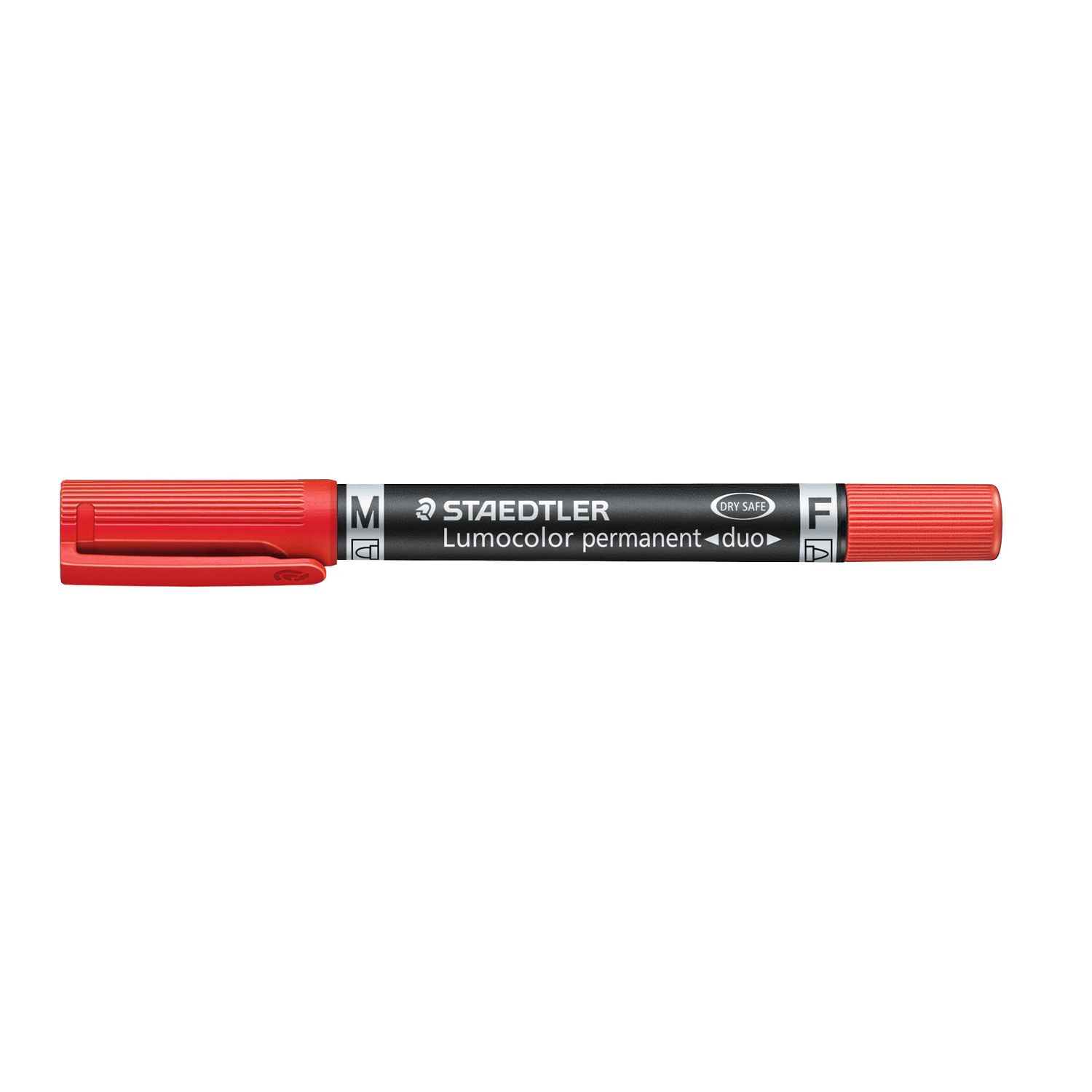 Marcador Permanente Staedtler Lumocolor Duo, doble punta, color rojo