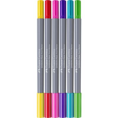Marcador Faber-Castell Goldfaber Aqua Dual 6 Colores Candy Shop