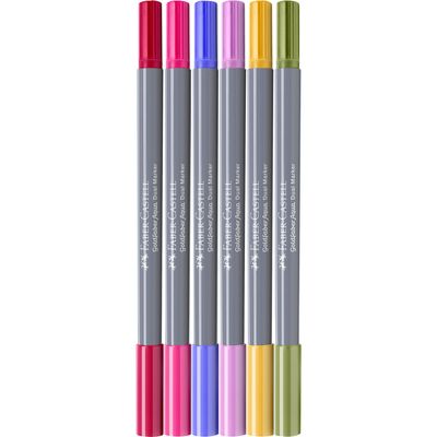 Marcador Faber-Castell Goldfaber Aqua Dual 6 Colores Flowers