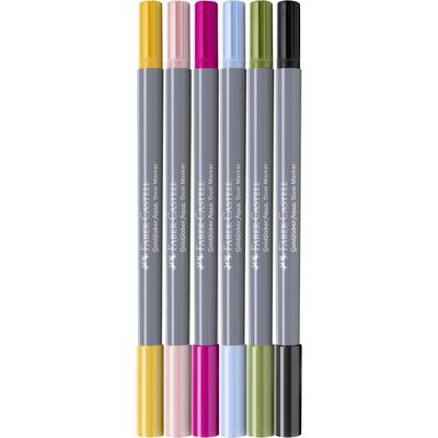 Marcador Faber-Castell Goldfaber Aqua Dual 6 Colores Lettering