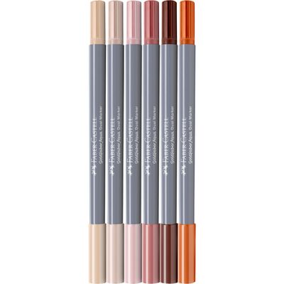Marcador Faber-Castell Goldfaber Aqua Dual 6 Colores Portrait
