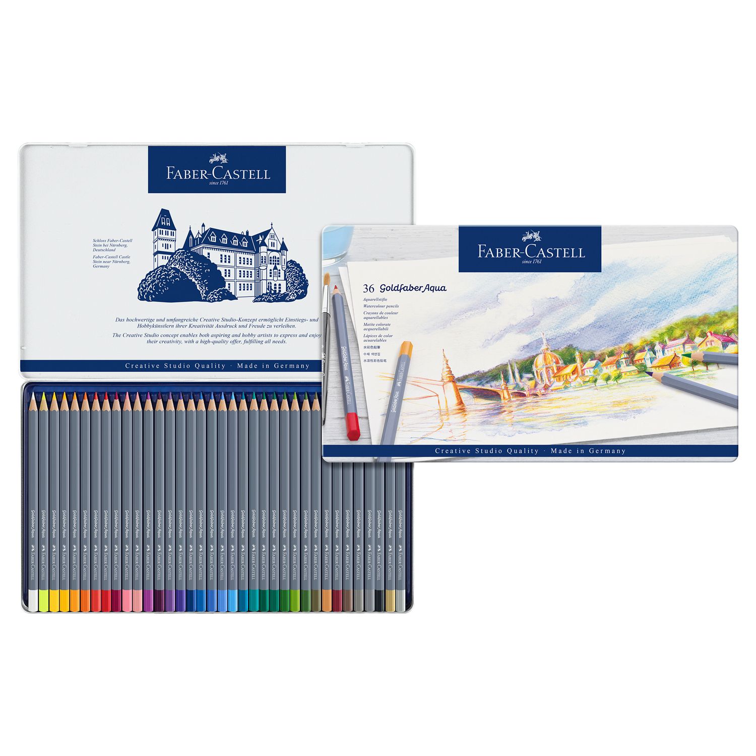 Lapiz Faber Castell Goldfaber Aqua 36 colores