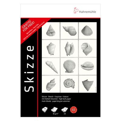 Block Hahnemühle Skizze Sketch 96g A4 100 Hojas, Oferta 2 Block + lápiz