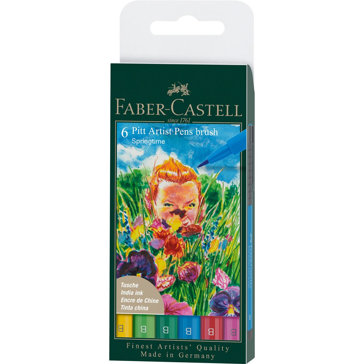 Marcador Faber Castell Pitt Artist Pen Brush 6 col. Springtime