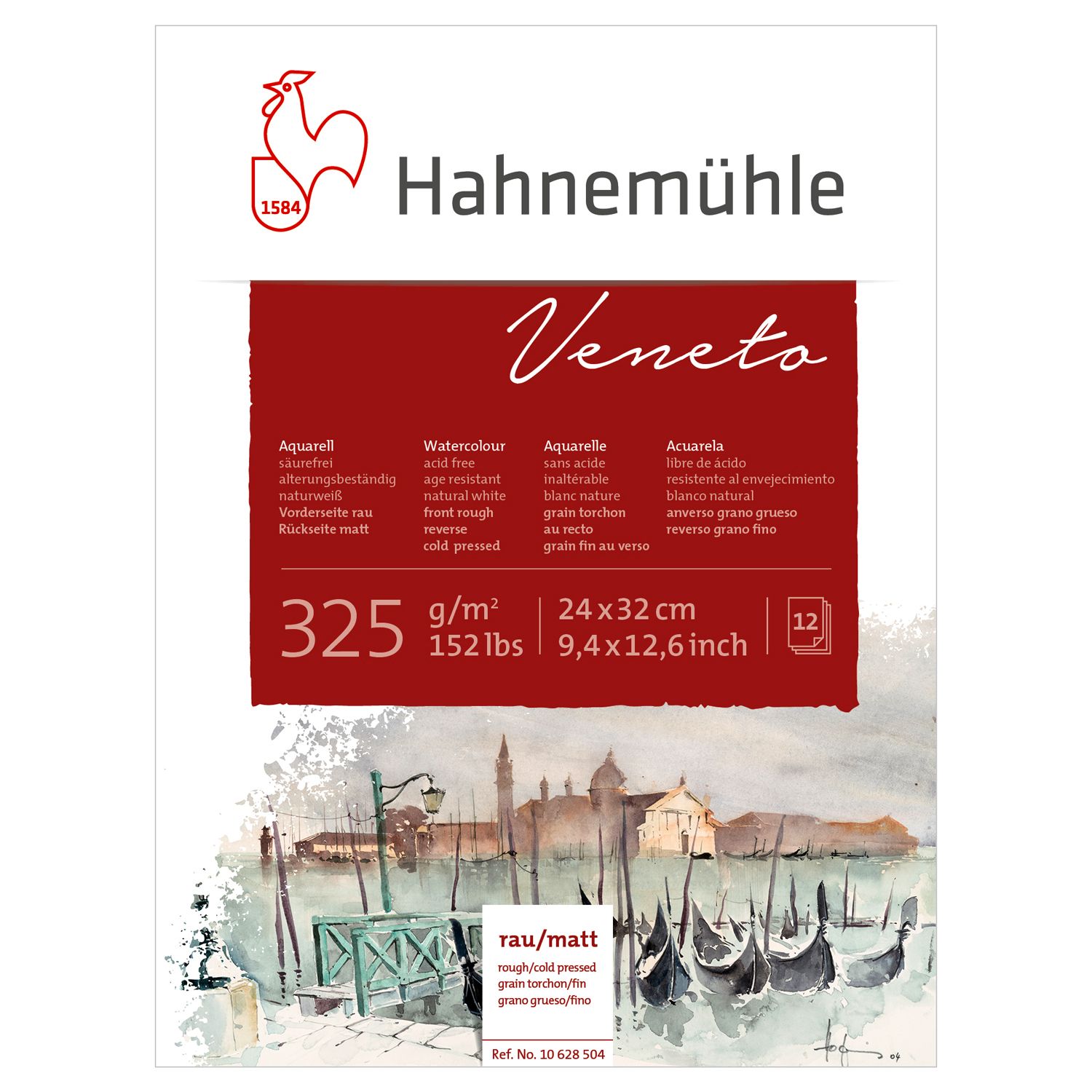 Block Hahnemühle Veneto, tamaño 24 x 32cm 12 hojas