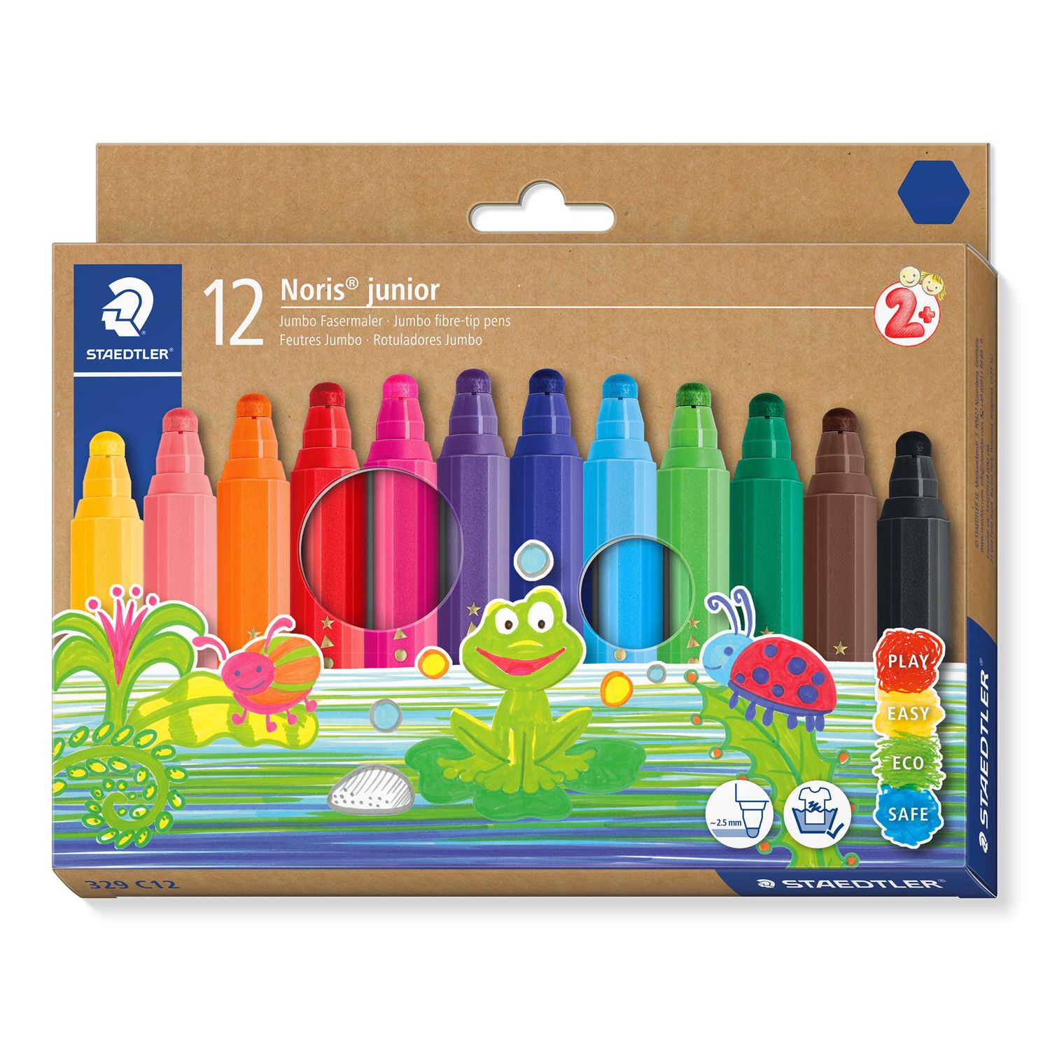 Marcador Staedtler Noris Junior, 12 colores