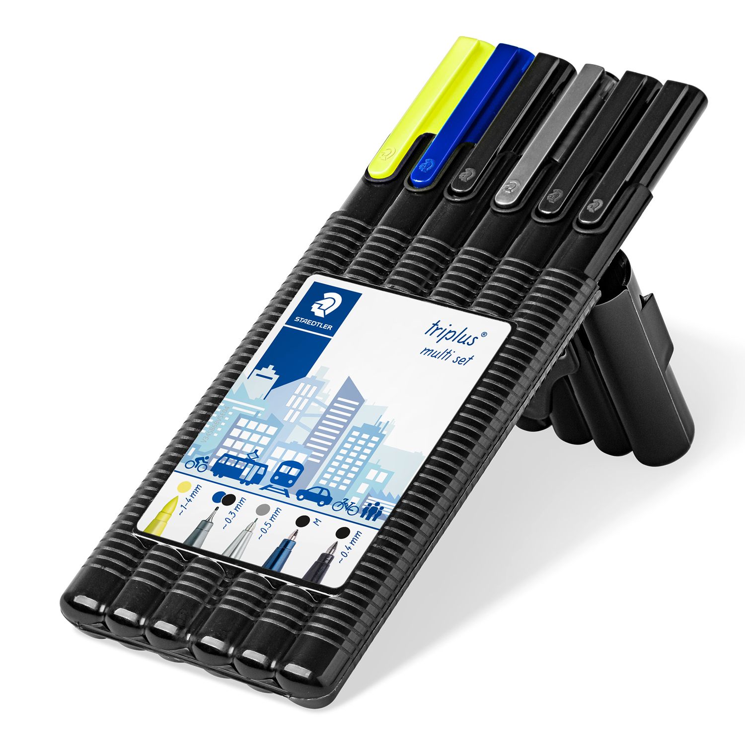 Juego de escritura Staedtler Triplus Mobile Office Multi Set, 6 piezas