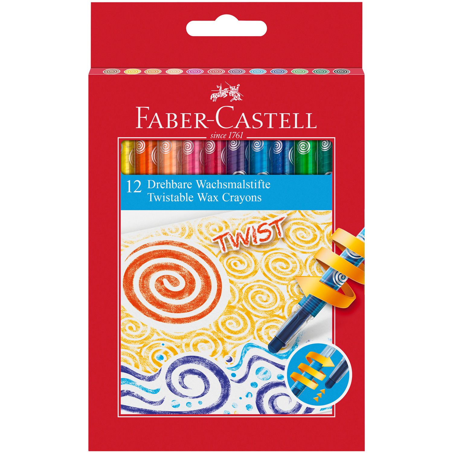 Crayon de cera Faber Castell Twist 12 colores