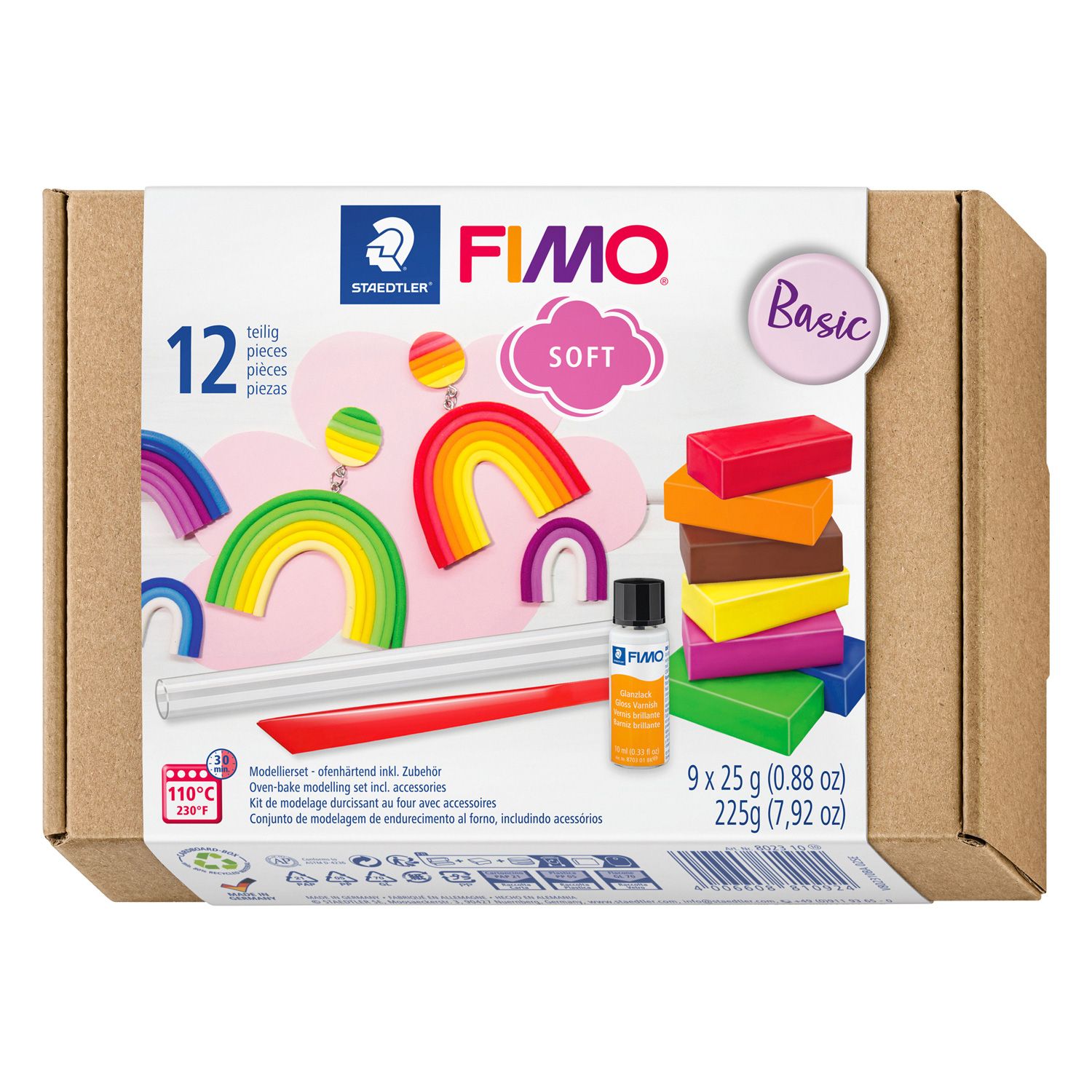 Arcilla polimerica FIMO Soft Juego Basic 12 piezas