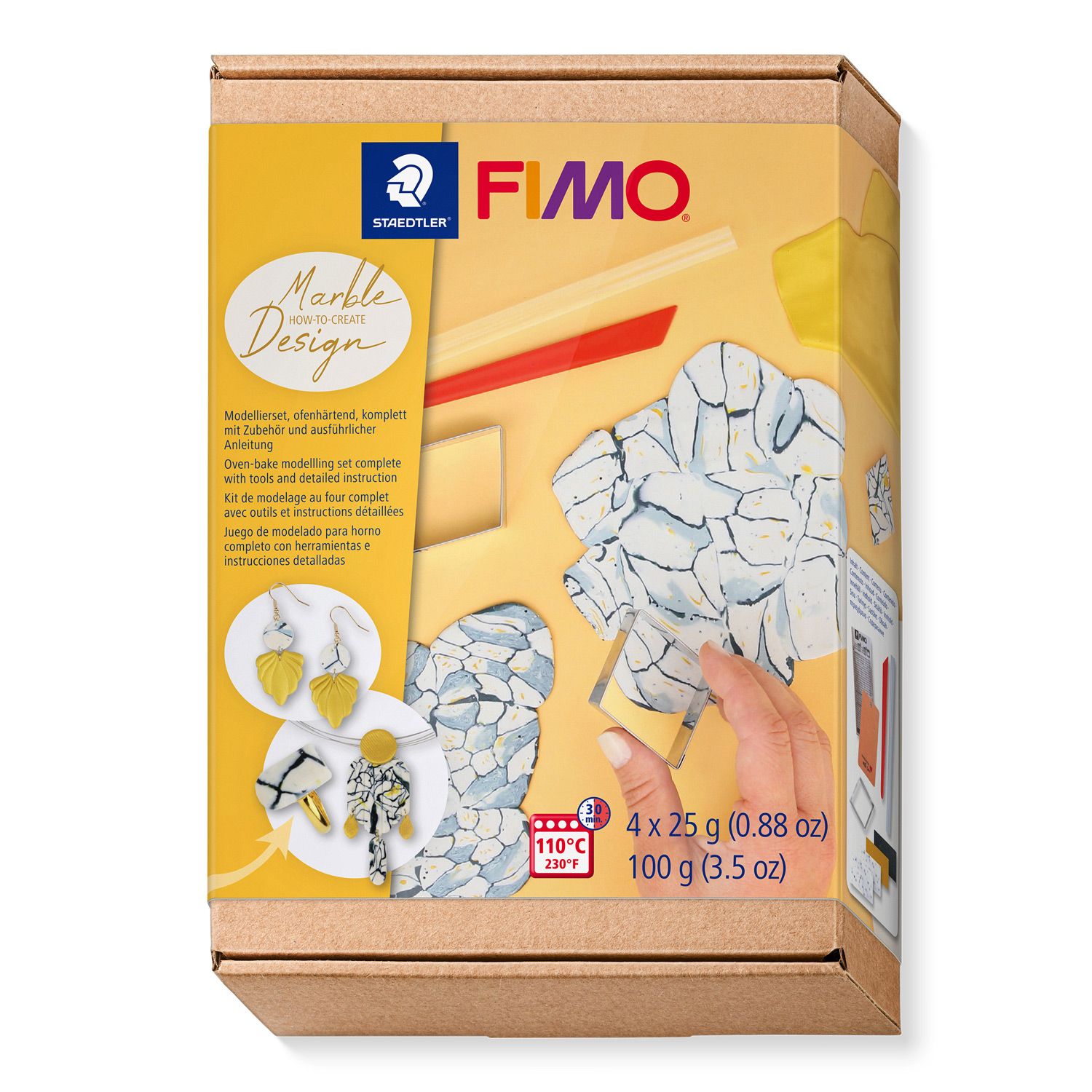 Arcilla polimerica FIMO Juego How to Create, Marble Design