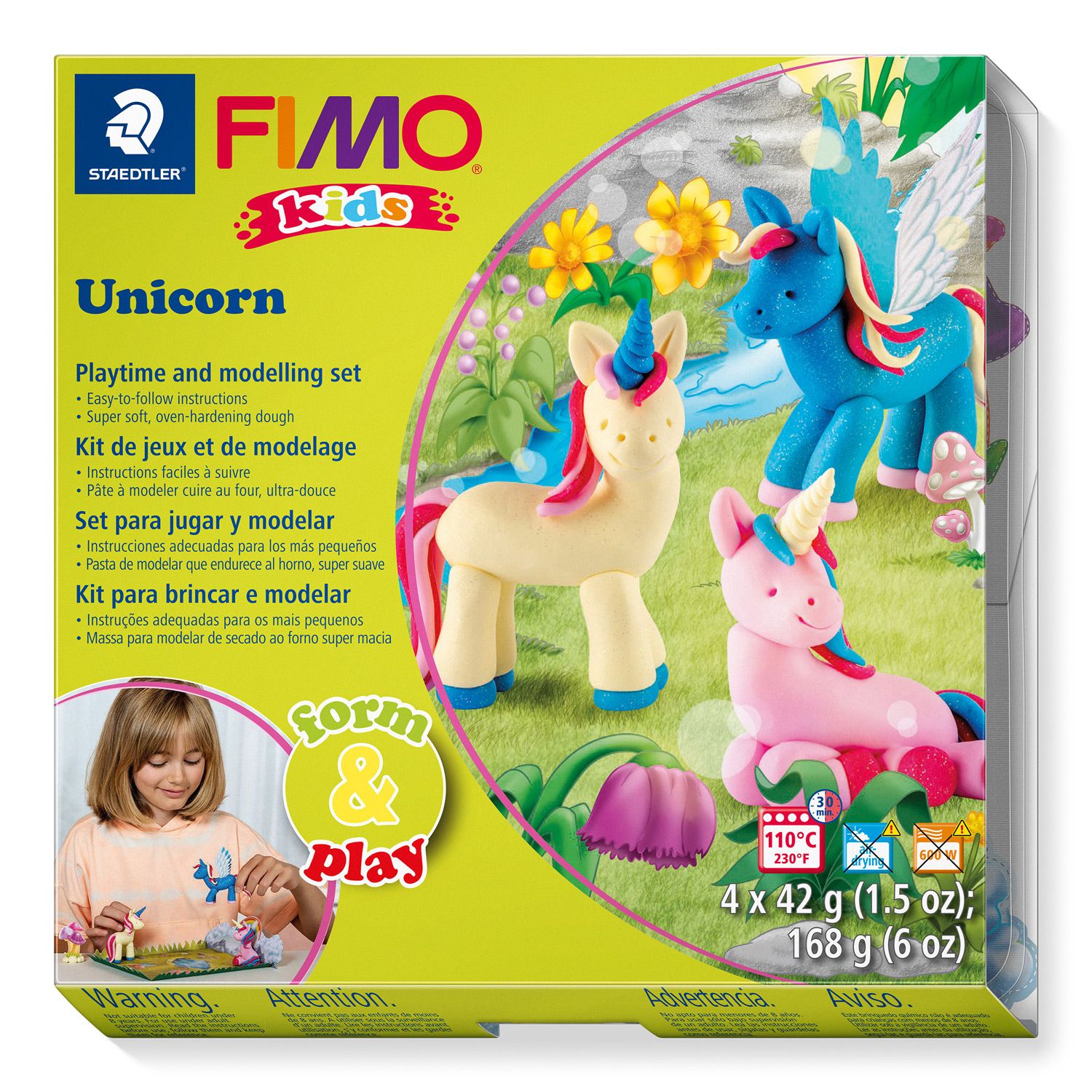 Arcilla polimerica FIMO Kids, Juego Form &amp; Play Unicorn