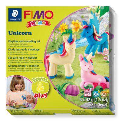 Arcilla polimerica FIMO Kids, Juego Form &amp; Play Unicorn