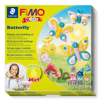 Arcilla polimerica FIMO Kids, Juego Form &amp; Play Butterfly