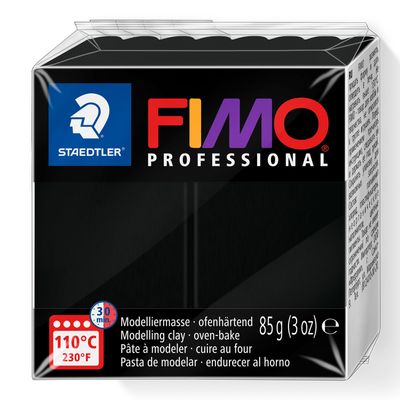 Arcilla polimerica FIMO Professional, color Black