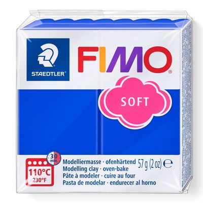 Arcilla polimerica para modelar FIMO Soft, color azul brillante