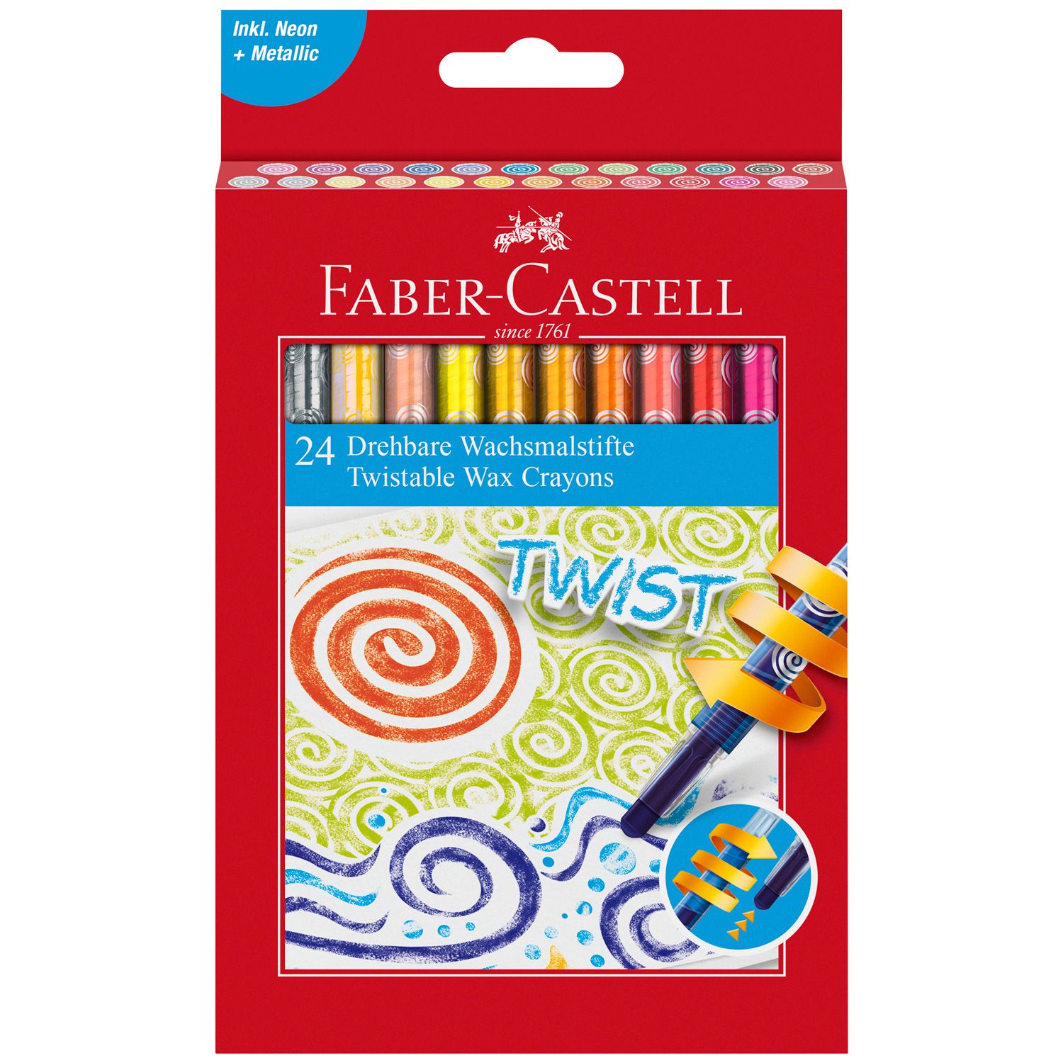 Crayon de cera Faber Castell Twist 24 colores