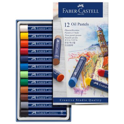 Crayon Pastel Oleo Faber Castell, 12 colores