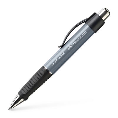 Boligrafo Faber Castell Grip Plus Ball, color gris