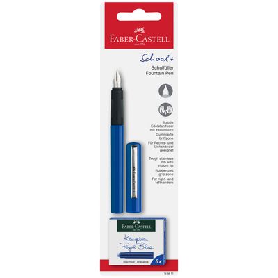 Pluma Fuente Faber Castell School+ Azul