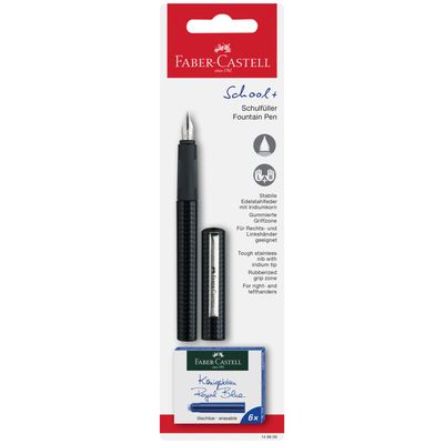 Pluma Fuente Faber Castell School+ Carbon Look