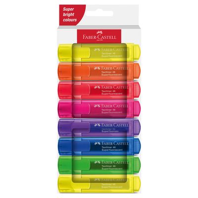 Marcador Faber Castell Textliner 46 Superfluorescent, 8 colores