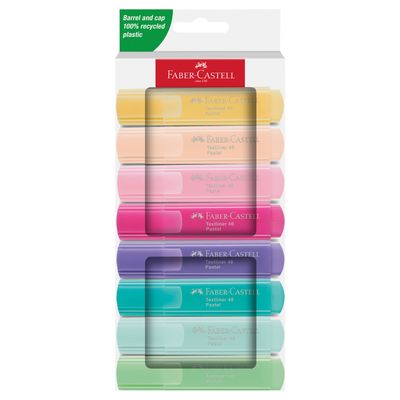 Marcador Faber Castell Textliner 46 Pastel, 8 colores