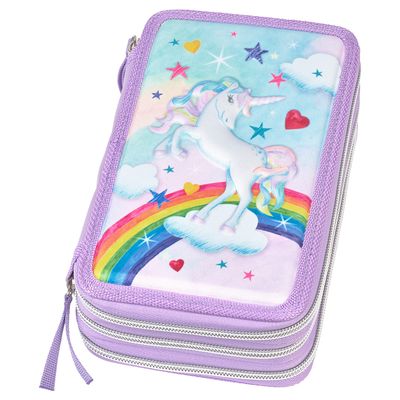 Estuche para lapices Faber Castell Triple Decker Unicornio
