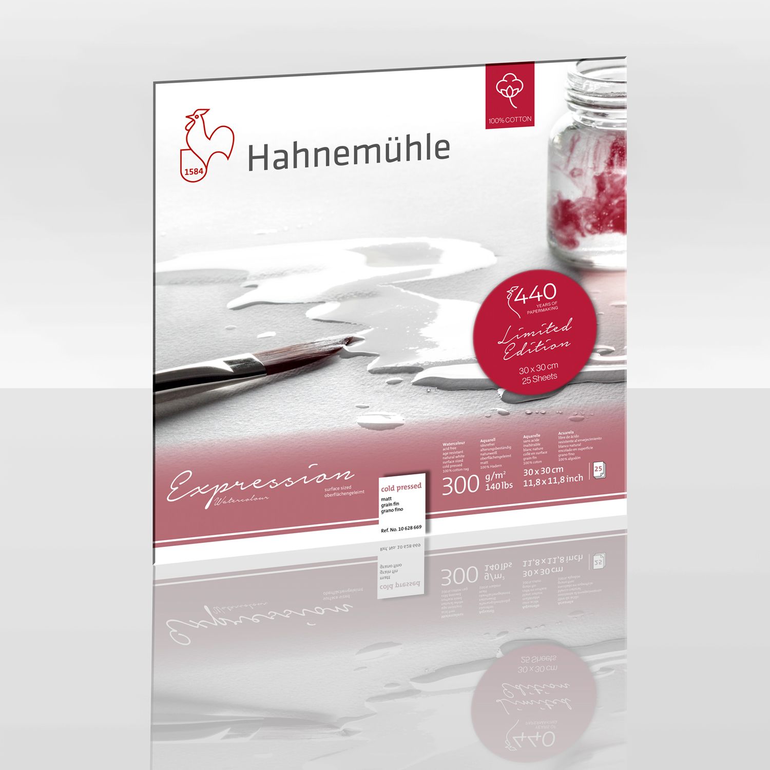 Block Hahnemuhle Expression 300 gr., 100% algodon, 30 x 30 cms