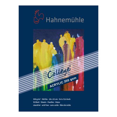 Block Hahnemuhle College Acrylic 350 gramos, 24 x 32 cms