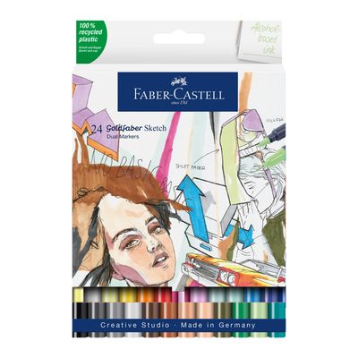 Marcador Faber Castell Goldfaber Sketch Dual Markers 24 Colores