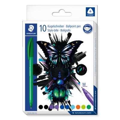 Boligrafo Staedtler 4320 Cool &amp; Cute, Triangular, 10 piezas