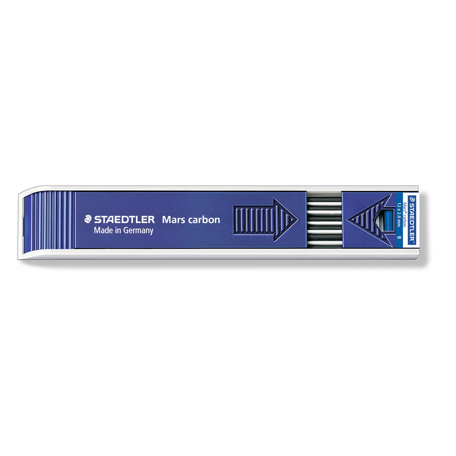 Minas 2.0mm Staedtler Mars Carbon B, 12 piezas