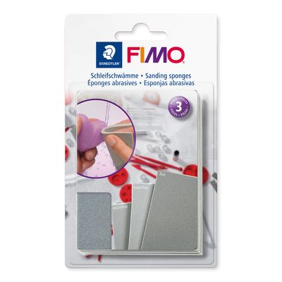 Accesorios FIMO® Esponjas abrasivas para lijar, juego de 3 piezas