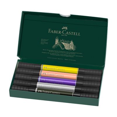 Marcador Faber Castell Pitt Artist Pen Dual Fashion, 5 colores