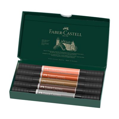 Marcador Faber Castell Pitt Artist Pen Dual Portrait, 5 colores