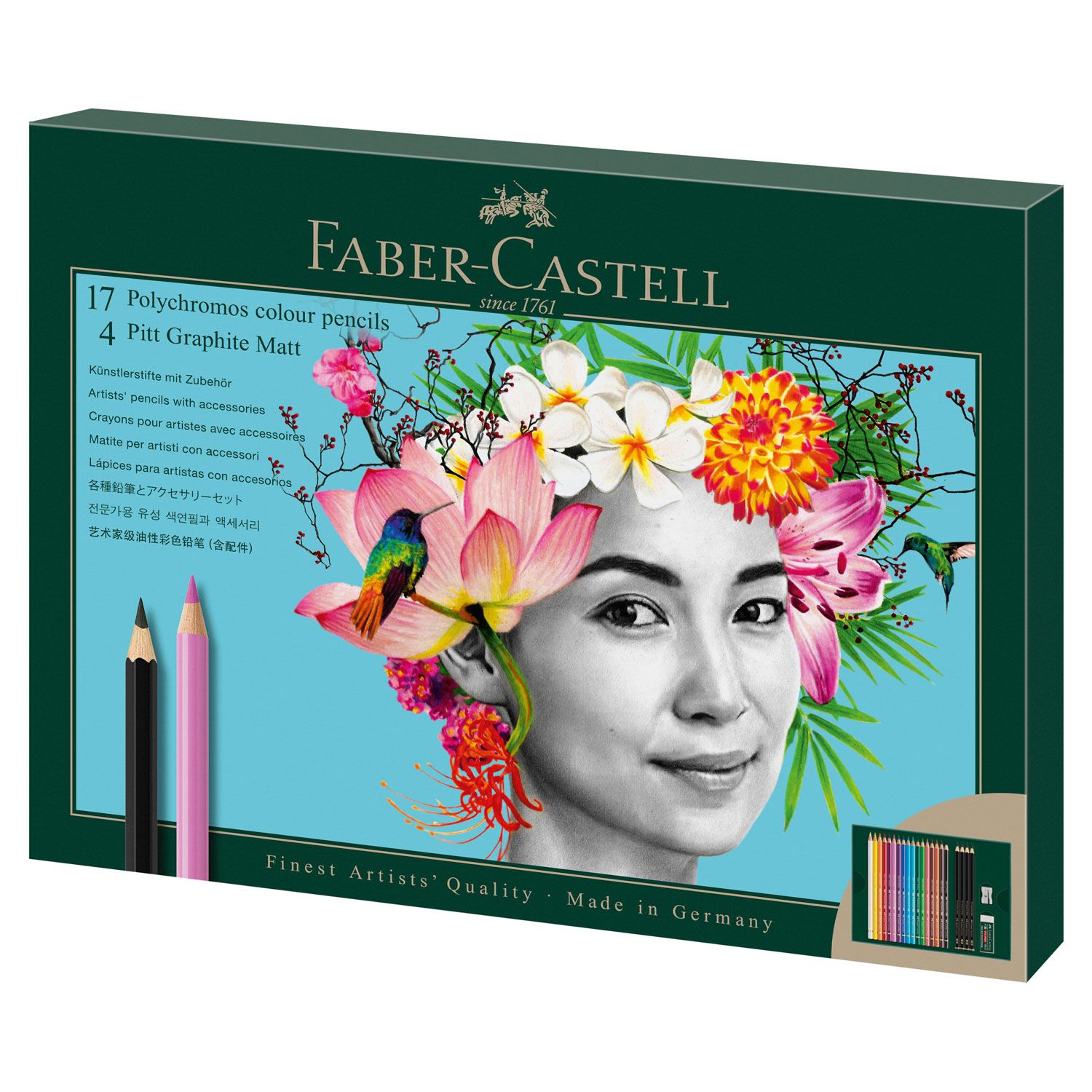 Lapiz Faber Castell Set Polychromos + Pitt Graphite Matt 23 pcs