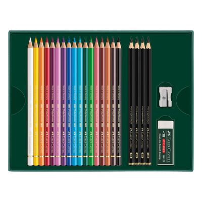 Lapiz Faber Castell Set Polychromos + Pitt Graphite Matt 23 pcs