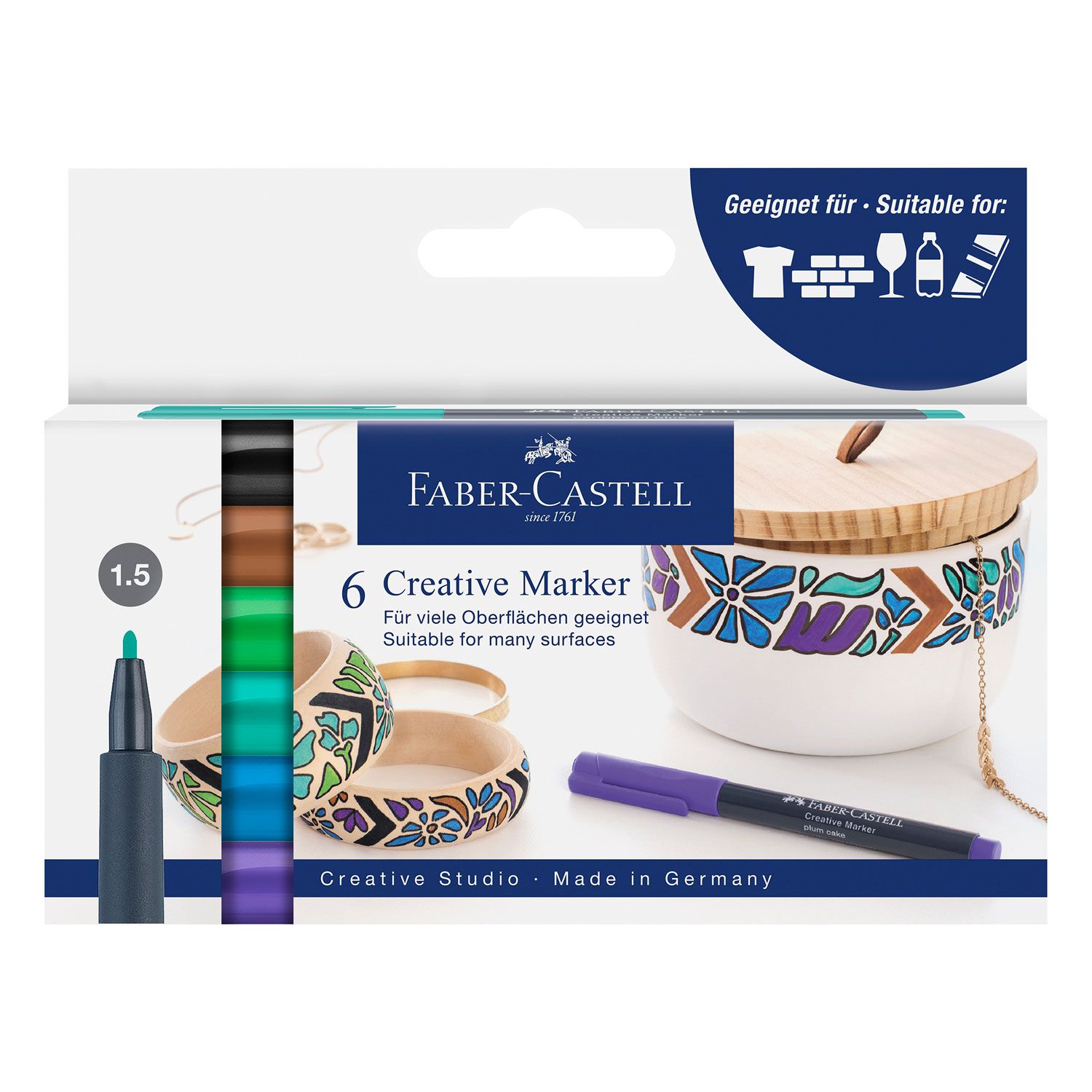 Marcador Faber Castell Creative Marker Set Fairy Forest, 6 col.
