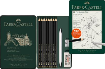 Lapiz Faber Castell Pitt Graphite Matt, juego de 11 piezas