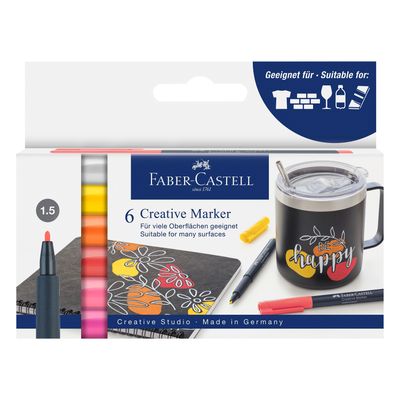 Marcador Faber Castell Creative Marker Set Summer Breeze, 6 col.