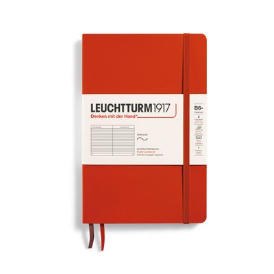 Cuaderno Leuchtturm1917 B6+ Softcover, Fox Red, rayas