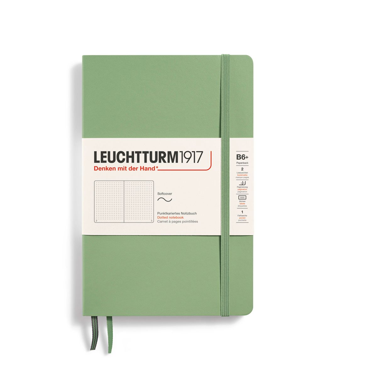 Cuaderno Leuchtturm1917 B6+ Softcover, Sage, puntos