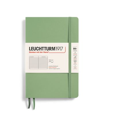 Cuaderno Leuchtturm1917 B6+ Softcover, Sage, rayas