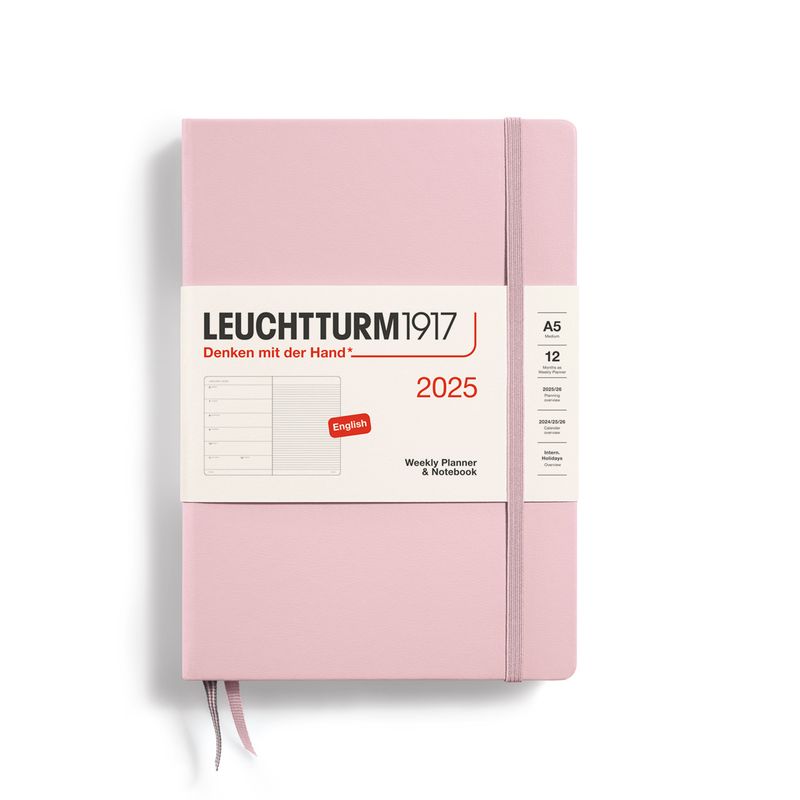 Agenda 2025 Leuchtturm1917 Weekly Planner and Notebook, Powder