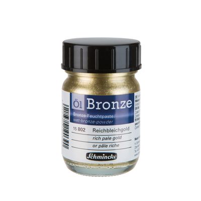 Pintura Schmincke Oil Bronze 50ml, color Rich Pale Gold